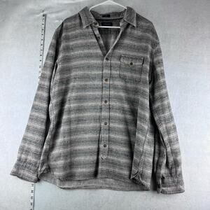 J Crew Jeans Men's XL Slim Button Up Cotton Wool Blend Herringbone Slub Knit